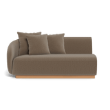 Como 2 Seat 1 Arm Left | Sealed Teak Natural, Marley Mink,