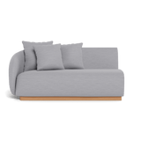 Como 2 Seat 1 Arm Left | Sealed Teak Natural, Panama Cloud,