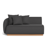 Como 2 Seat 1 Arm Left | Sealed Teak Natural, Panama Grafito,