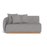 Como 2 Seat 1 Arm Left | Sealed Teak Natural, Pebble Fog,