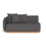 Como 2 Seat 1 Arm Left | Sealed Teak Natural, Riviera Slate,