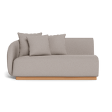 Como 2 Seat 1 Arm Left | Sealed Teak Natural, Riviera Stone,