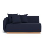 Como 2 Seat 1 Arm Left | Sealed Teak Natural, Siesta Indigo,