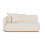 Como 2 Seat 1 Arm Left | Sealed Teak Natural, Siesta Ivory,