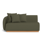 Como 2 Seat 1 Arm Left | Sealed Teak Natural, Stirling Moss,