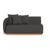 Como 2 Seat 1 Arm Left | Sealed Teak Natural, Stirling Shadow,