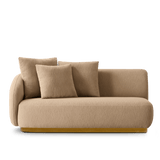 Como 2 Seat 1 Arm Left | Sealed Teak Natural, Pebble Camel,