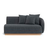 Como 2 Seat 1 Arm Right | Sealed Teak Natural, Altona Slate,