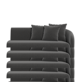 Como 2 Seat 1 Arm Right | Sealed Teak Natural, Marley Boulder,