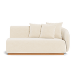 Como 2 Seat 1 Arm Right | Sealed Teak Natural, Marley Parchment,