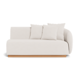 Como 2 Seat 1 Arm Right | Sealed Teak Natural, Marley Snow,