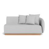 Como 2 Seat 1 Arm Right | Sealed Teak Natural, Monterey Silver,