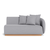 Como 2 Seat 1 Arm Right | Sealed Teak Natural, Panama Cloud,