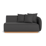 Como 2 Seat 1 Arm Right | Sealed Teak Natural, Panama Grafito,