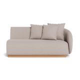 Como 2 Seat 1 Arm Right | Sealed Teak Natural, Panama Marble,