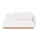 Como 2 Seat 1 Arm Right | Sealed Teak Natural, Pebble White,