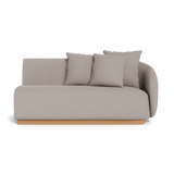 Como 2 Seat 1 Arm Right | Sealed Teak Natural, Riviera Stone,