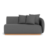 Como 2 Seat 1 Arm Right | Sealed Teak Natural, Siesta Slate,