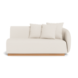 Como 2 Seat 1 Arm Right | Sealed Teak Natural, Stirling Linen,