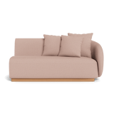 Como 2 Seat 1 Arm Right | Sealed Teak Natural, Stirling Powder,