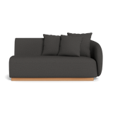 Como 2 Seat 1 Arm Right | Sealed Teak Natural, Stirling Shadow,