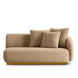 Como 2 Seat 1 Arm Right | Sealed Teak Natural, Pebble Camel,