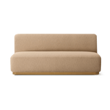 Como 2 Seat Armless Sofa | Sealed Teak Natural, Pebble Camel,
