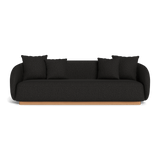 Como 3 Seat Sofa | Sealed Teak Natural, Copacabana Midnight,