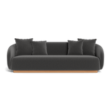 Como 3 Seat Sofa | Sealed Teak Natural, Marley Boulder,