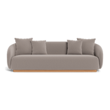 Como 3 Seat Sofa | Sealed Teak Natural, Marley Chinchilla,