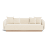 Como 3 Seat Sofa | Sealed Teak Natural, Marley Parchment,