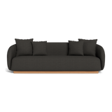Como 3 Seat Sofa | Sealed Teak Natural, Monterey Charcoal,