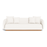 Como 3 Seat Sofa | Sealed Teak Natural, Panama Blanco,