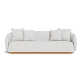 Como 3 Seat Sofa | Sealed Teak Natural, Pebble Cloud,