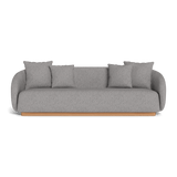 Como 3 Seat Sofa | Sealed Teak Natural, Pebble Fog,