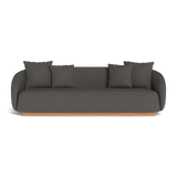Como 3 Seat Sofa | Sealed Teak Natural, Pebble Smoke,