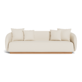 Como 3 Seat Sofa | Sealed Teak Natural, Siesta Ivory,