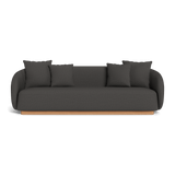 Como 3 Seat Sofa | Sealed Teak Natural, Stirling Shadow,