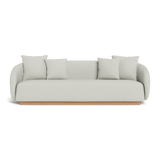 Como 3 Seat Sofa | Sealed Teak Natural, Stirling Smoke,