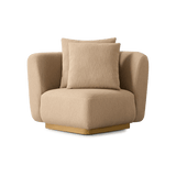 Como Corner | Sealed Teak Natural, Pebble Camel,