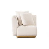 Como Corner | Sealed Teak Natural, Riviera Ivory,