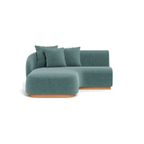 Como Curved Chaise Left | Sealed Teak Natural, Altona Dew,