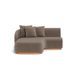 Como Curved Chaise Left | Sealed Teak Natural, Altona Mink,