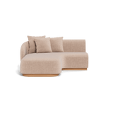 Como Curved Chaise Left | Sealed Teak Natural, Altona Sand,