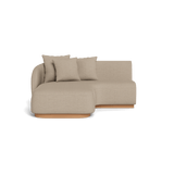 Como Curved Chaise Left | Sealed Teak Natural, Monterey Sand,