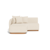 Como Curved Chaise Left | Sealed Teak Natural, Riviera Sand,