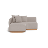 Como Curved Chaise Left | Sealed Teak Natural, Riviera Stone,