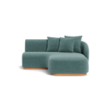 Como Curved Chaise Right | Sealed Teak Natural, Altona Dew,