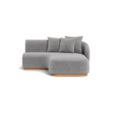 Como Curved Chaise Right | Sealed Teak Natural, Altona Dove,