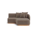 Como Curved Chaise Right | Sealed Teak Natural, Altona Mink,